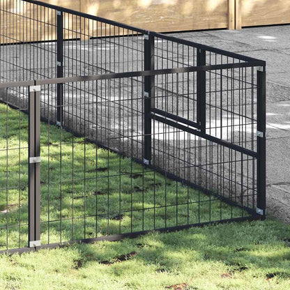 Gabbia per Cani Nera 45 m² in Acciaio | homemem39