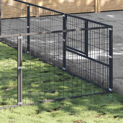 Gabbia per Cani Nera 36 m² in Acciaio | homemem39