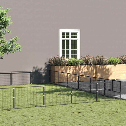 Gabbia per Cani Nera 54 m² in Acciaio | homemem39