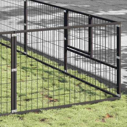 Gabbia per Cani Nera 64 m² in Acciaio | homemem39