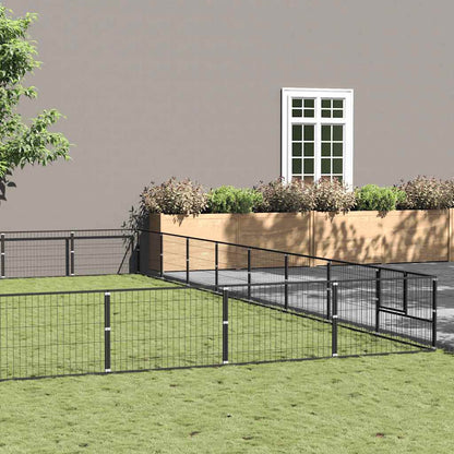 Gabbia per Cani Nera 80 m² in Acciaio