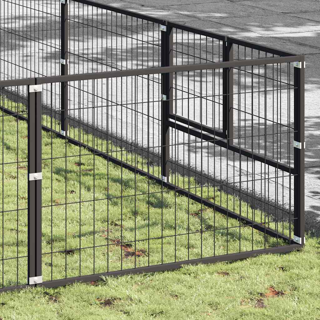 Gabbia per Cani Nera 90 m² in Acciaio | homemem39