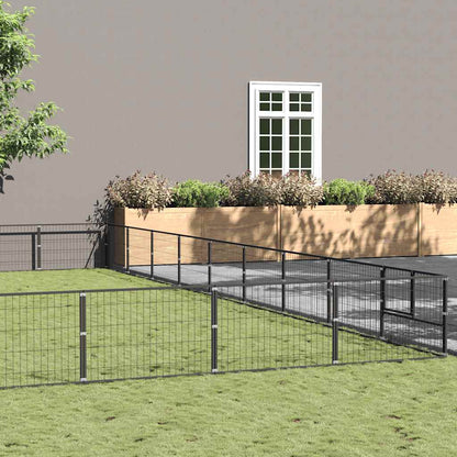 Gabbia per Cani Nera 90 m² in Acciaio