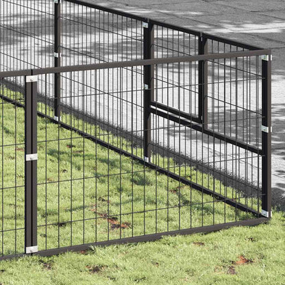 Gabbia per Cani Nera 100 m² in Acciaio