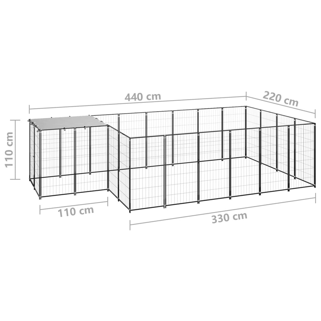 Black Dog Cage 8.47 m² in Steel