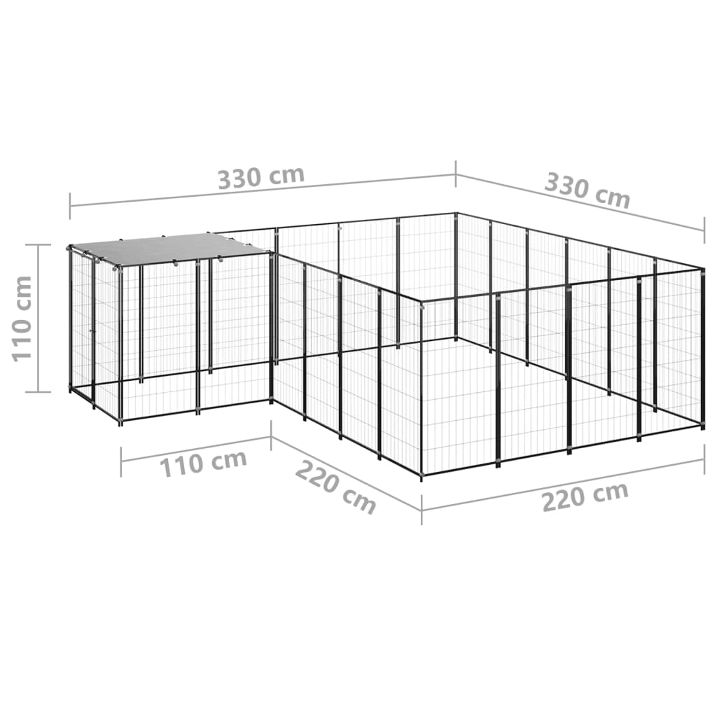 Black Dog Cage 8.47 m² in Steel