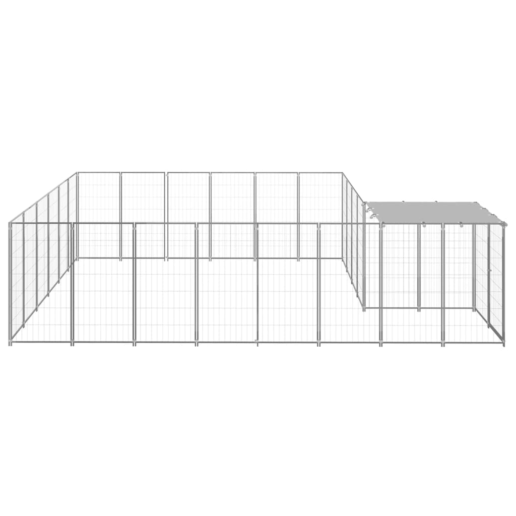 Gabbia per Cani Argento 12,1 m² in Acciaio | homemem39