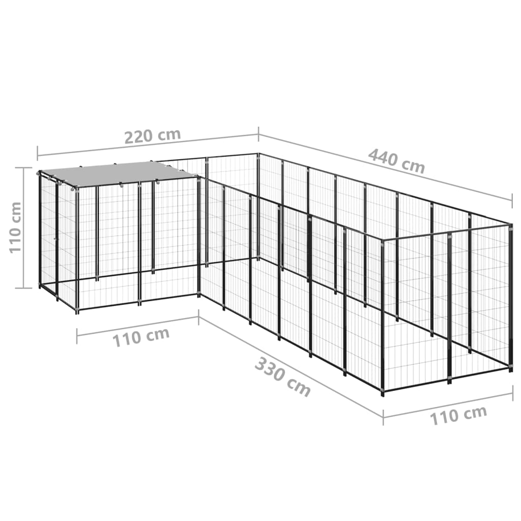 Black Dog Cage 6.05 m² in Steel