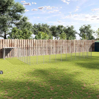 Gabbia per Cani Argento 25,41 m² in Acciaio | homemem39