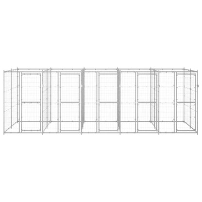 Gabbia per Cani da Esterno in Acciaio Zincato 12,1 m²