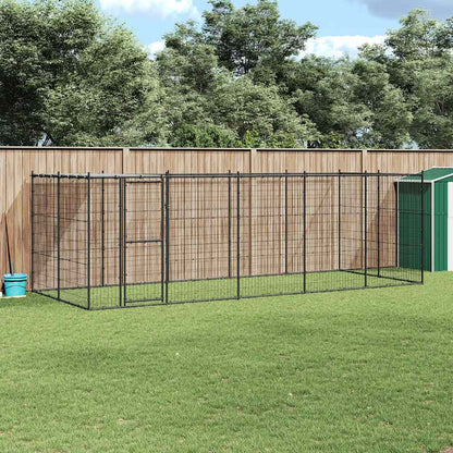 Gabbia per Cani da Esterno in Acciaio con Tetto 12,1 m² | homemem39