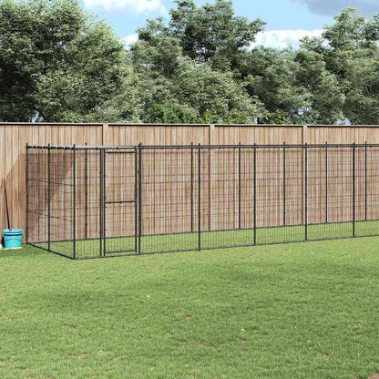 Gabbia per Cani da Esterno in Acciaio con Tetto 26,62 m² | homemem39