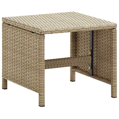 Sedie da Giardino con Sgabelli 2 pz in Polyrattan Beige | homemem39