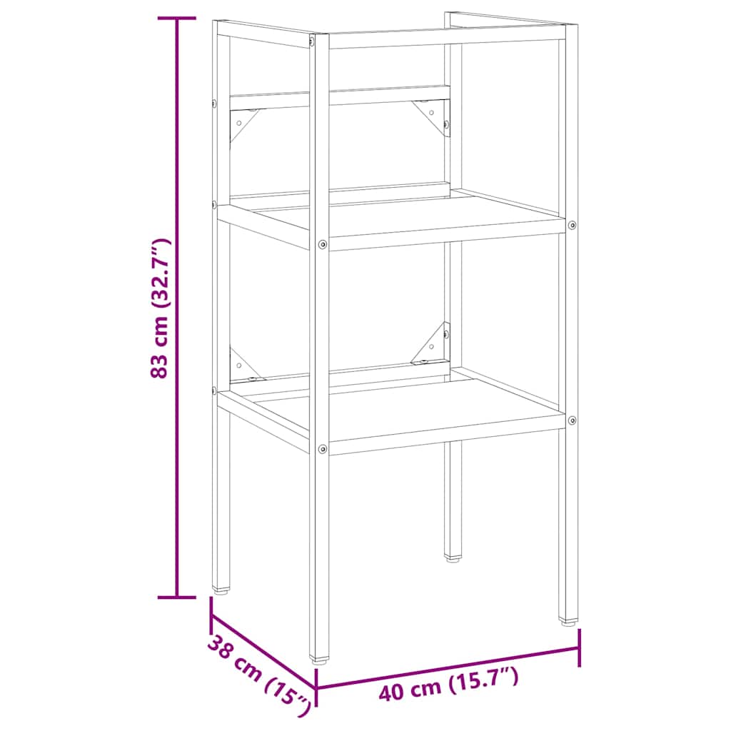 Struttura per Lavabo da Bagno Bianca 40x38x83 cm in Ferro | homemem39