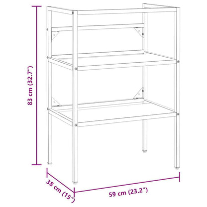 Struttura per Lavabo da Bagno Bianca 59x38x83 cm in Ferro | homemem39