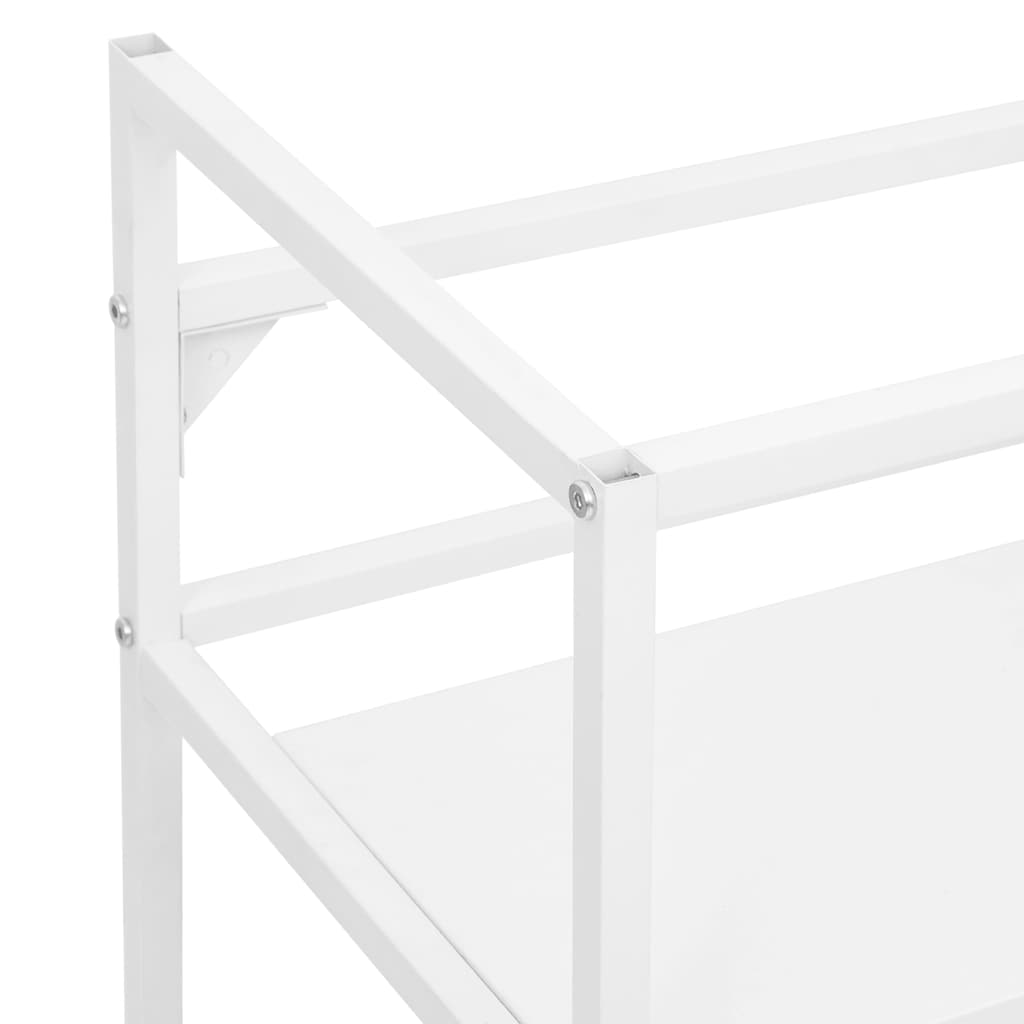 Struttura per Lavabo da Bagno Bianca 79x38x83 cm in Ferro | homemem39