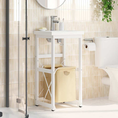 Struttura per Lavabo da Bagno Bianca 40x38x83 cm in Ferro | homemem39