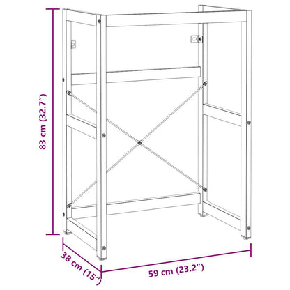 Struttura per Lavabo da Bagno Bianca 59x38x83 cm in Ferro | homemem39