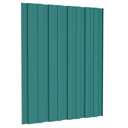 Pannello per tetto 12 pcs Verde 60 x 45 cm Acciaio zincato | homemem39