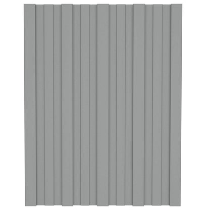 Pannello per tetto 12 pcs Grigio 60 x 45 cm Acciaio zincato | homemem39