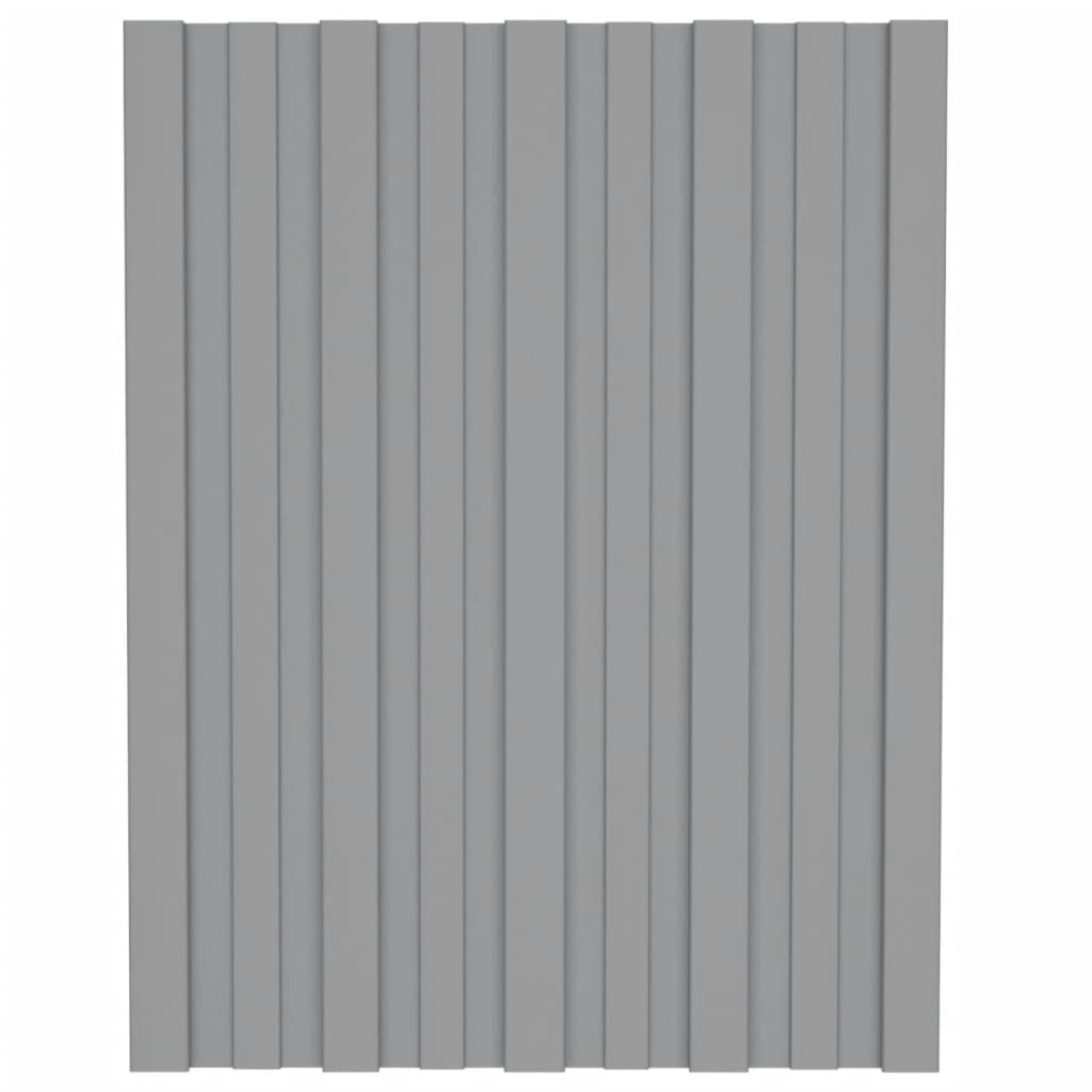 Pannelli da Tetto 36 pz in Acciaio Zincato Grigio 60x45 cm