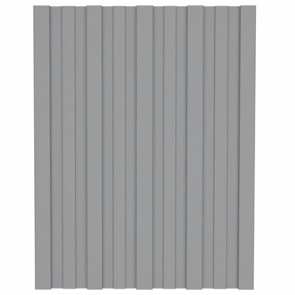Pannelli da Tetto 36 pz in Acciaio Zincato Grigio 60x45 cm