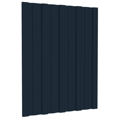 Pannello per tetto 12 pcs Antracite 60 x 45 cm Acciaio zincato | homemem39