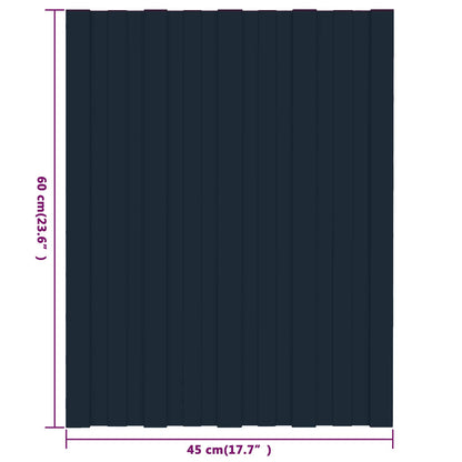 Pannello per tetto 12 pcs Antracite 60 x 45 cm Acciaio zincato | homemem39