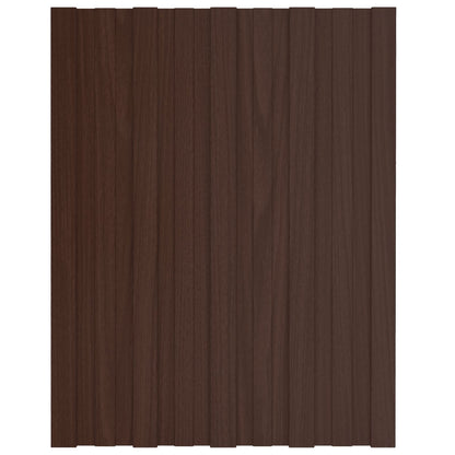 Pannello per tetto 36 pcs Marrone 60 x 45 cm Acciaio zincato | homemem39
