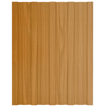 Pannelli da Tetto 12 pz in Acciaio Zincato Naturale 60x45 cm