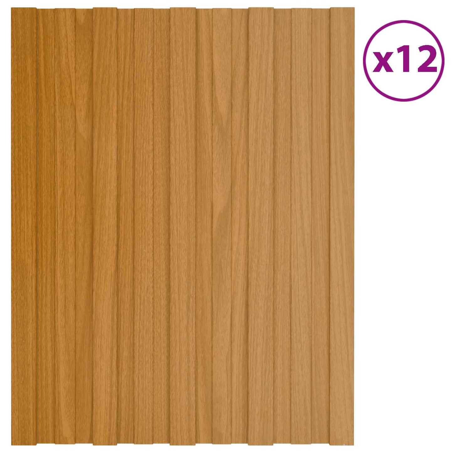 Pannello per tetto 12 pcs Naturale 60 x 45 cm Acciaio zincato | homemem39