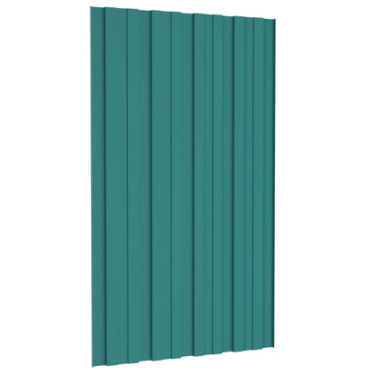 Pannello per tetto 12 pcs Verde 80 x 45 cm Acciaio zincato | homemem39