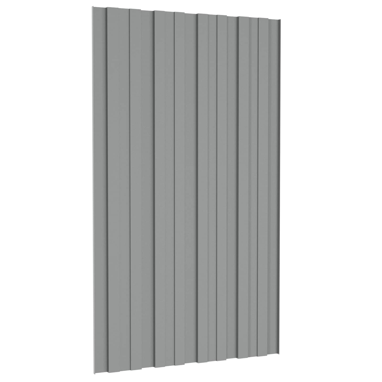 Pannello per tetto 12 pcs Grigio 80 x 45 cm Acciaio zincato | homemem39