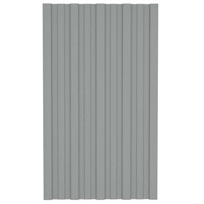 Pannello per tetto 12 pcs Grigio 80 x 45 cm Acciaio zincato | homemem39