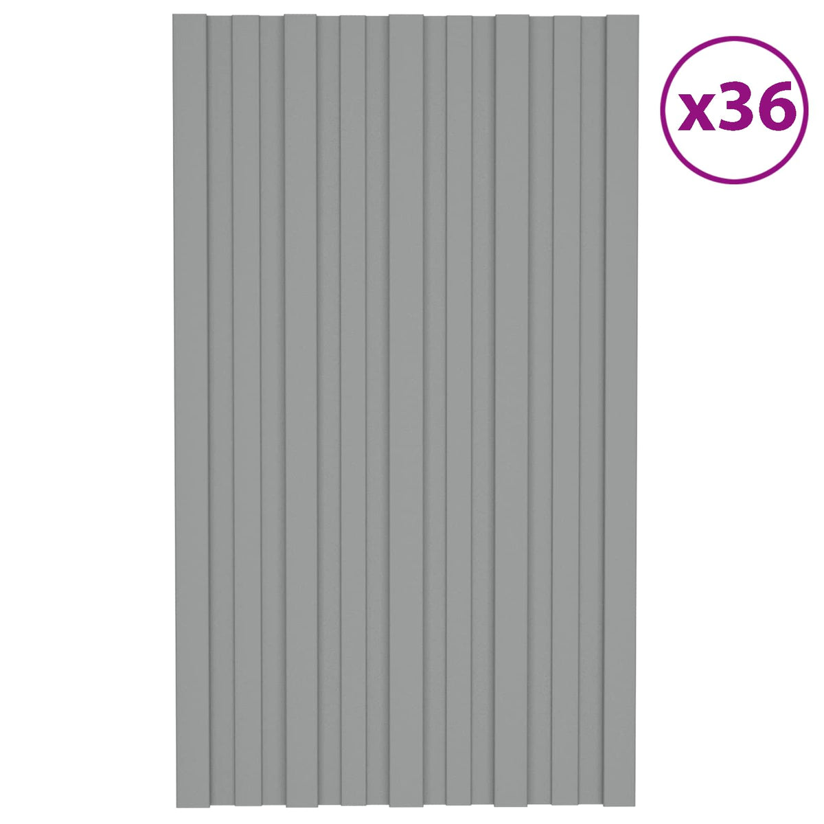 Pannello per tetto 36 pcs Grigio 80 x 45 cm Acciaio zincato | homemem39