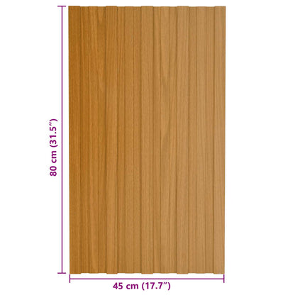 Pannello per tetto 12 pcs Naturale 80 x 45 cm Acciaio zincato | homemem39
