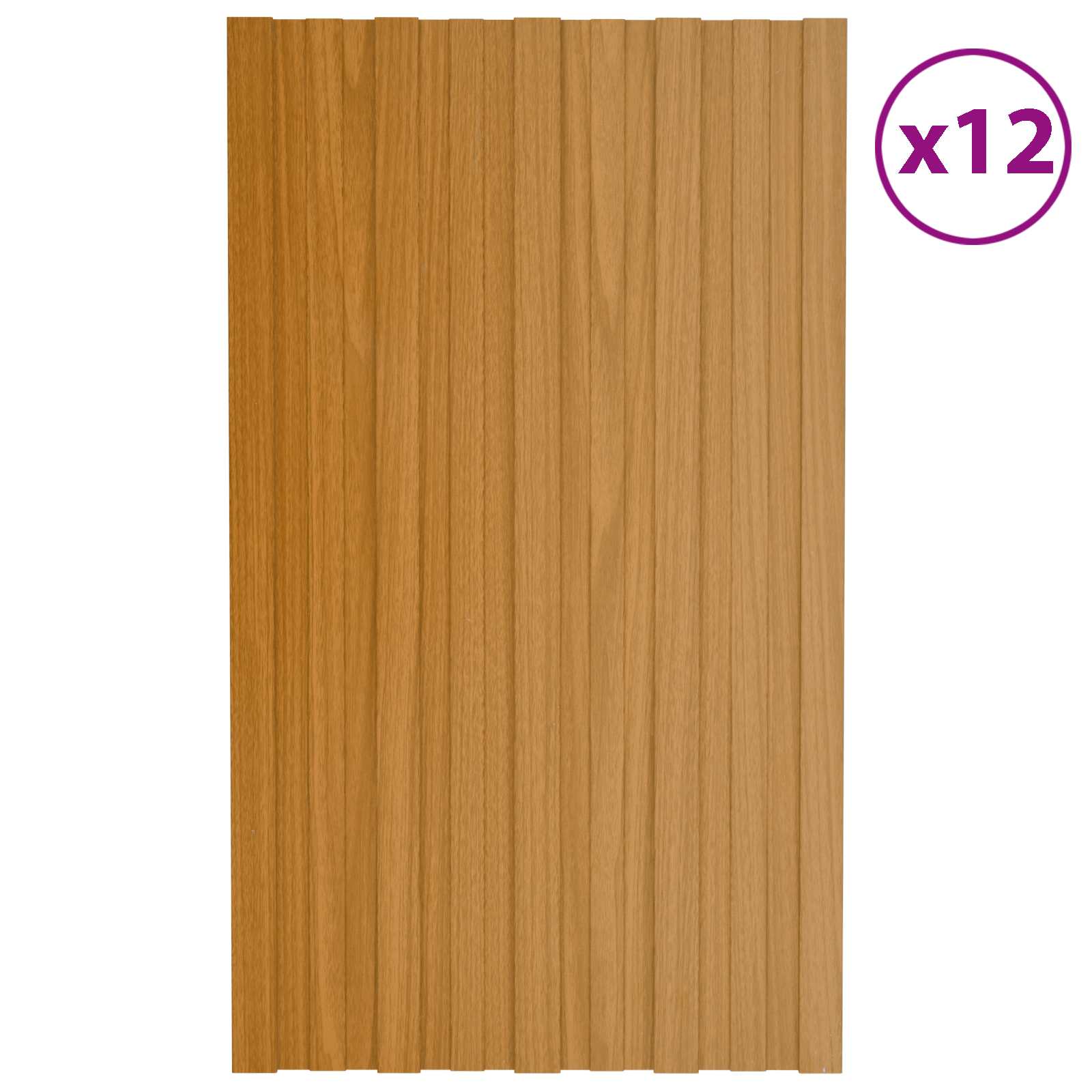 Pannello per tetto 12 pcs Naturale 80 x 45 cm Acciaio zincato | homemem39