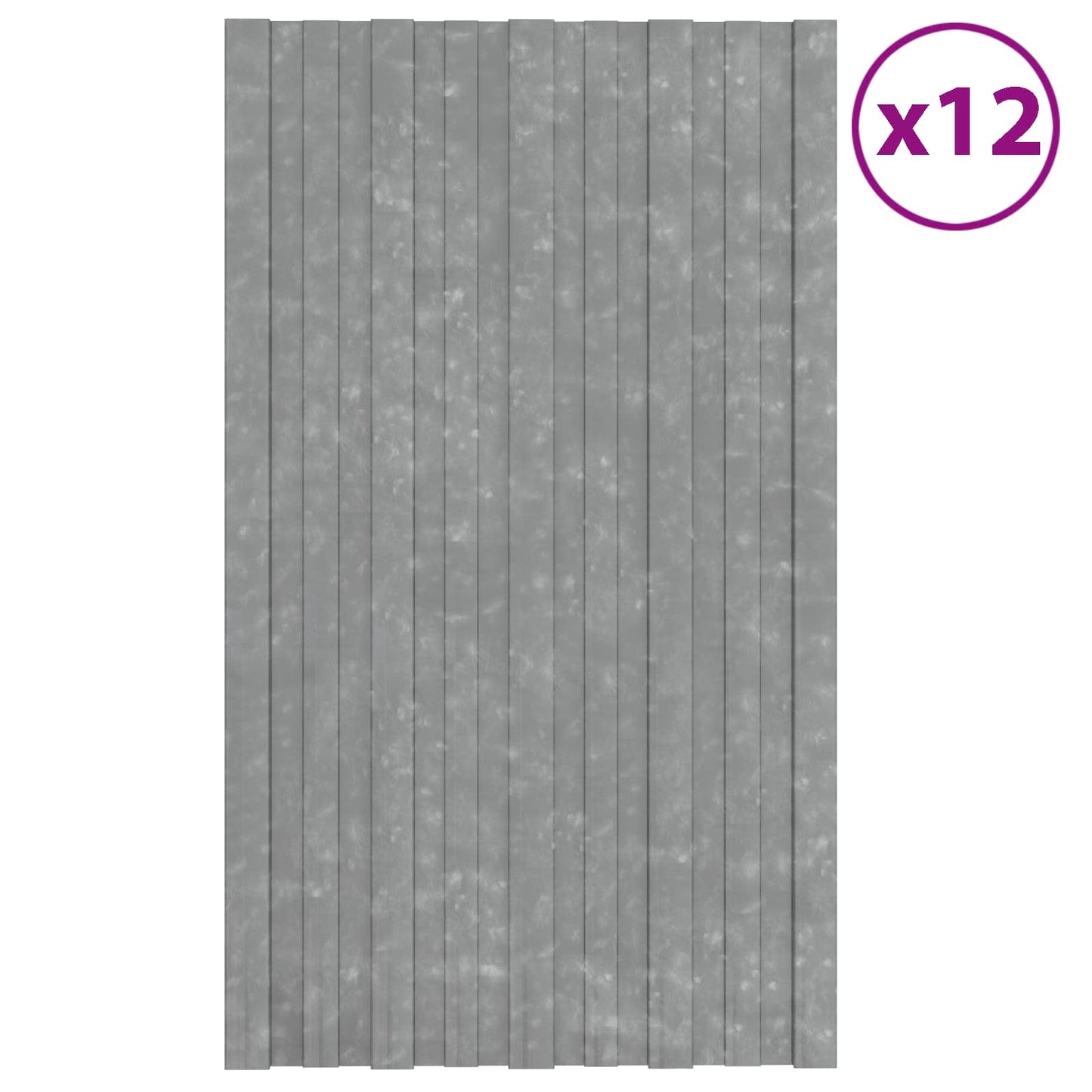 Pannello per tetto 12 pcs Argento 80 x 45 cm Acciaio zincato | homemem39