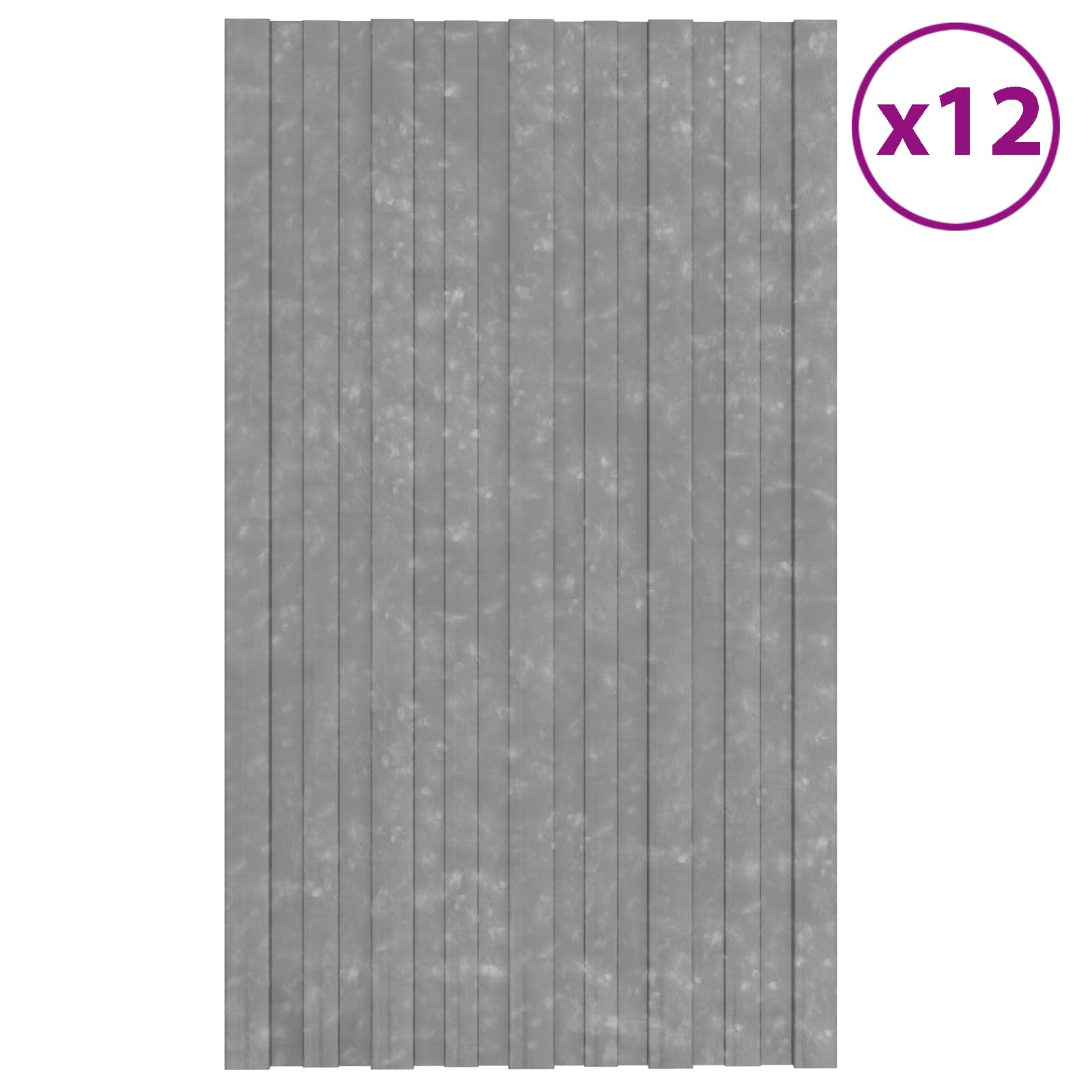 Pannello per tetto 12 pcs Argento 80 x 45 cm Acciaio zincato | homemem39