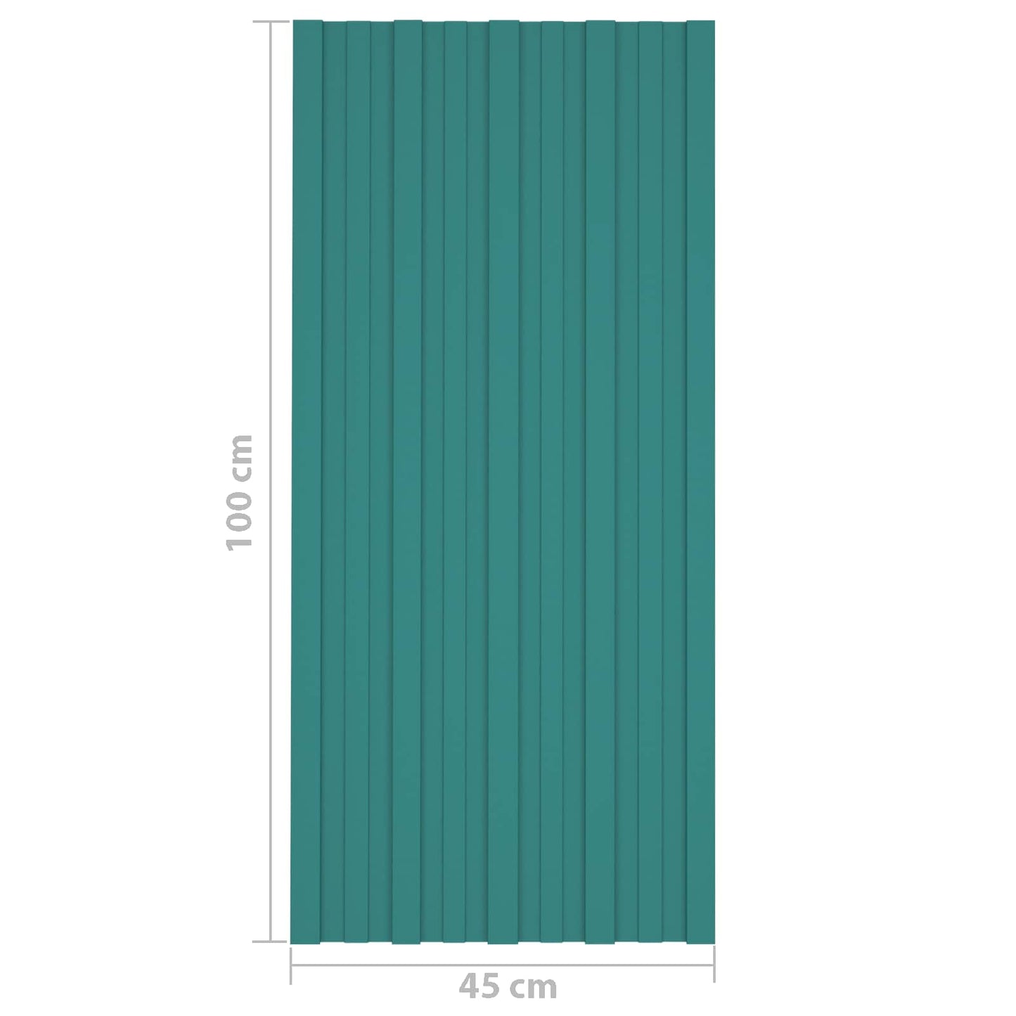 Pannello per tetto 12 pcs Verde 100 x 45 cm Acciaio zincato | homemem39