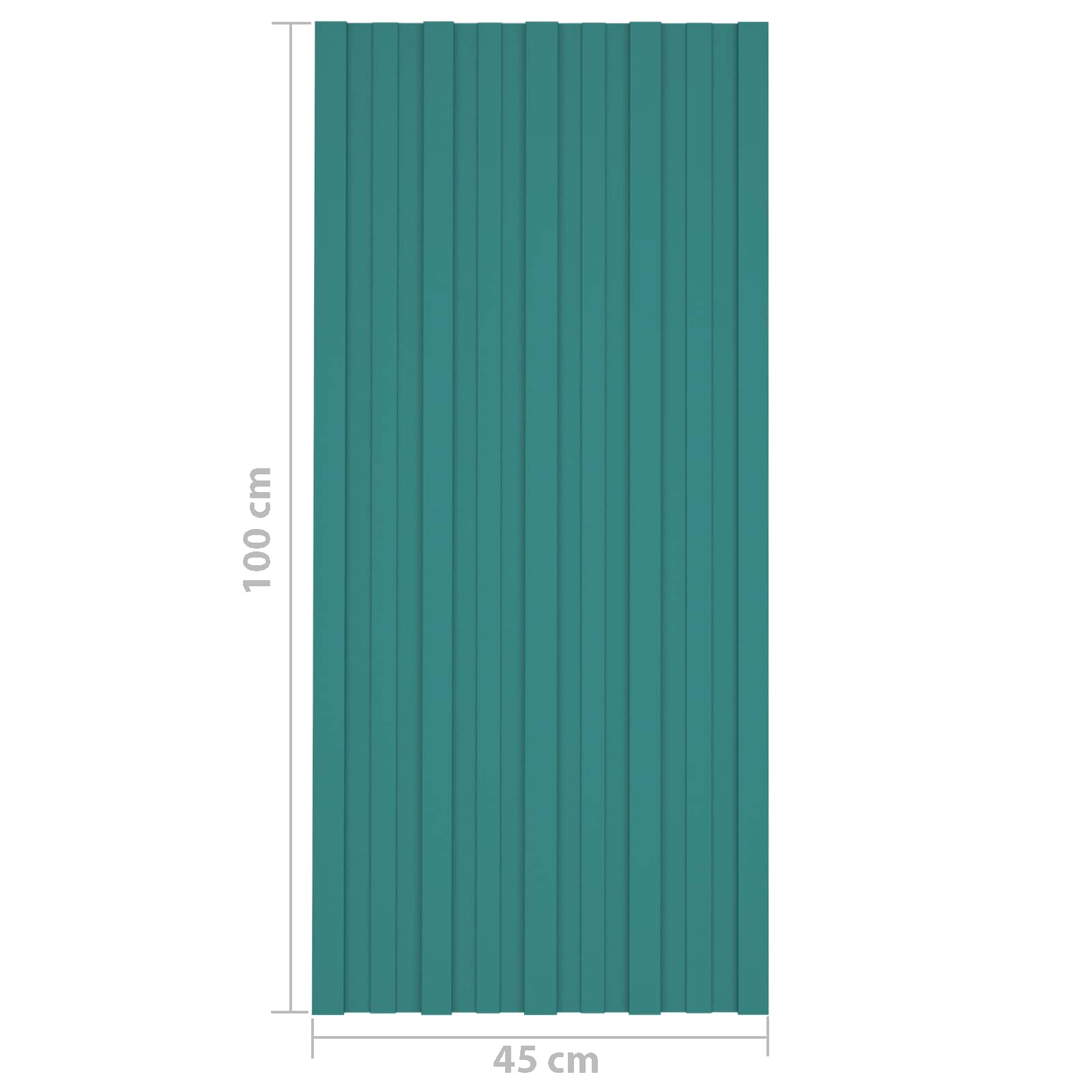 Pannello per tetto 12 pcs Verde 100 x 45 cm Acciaio zincato | homemem39