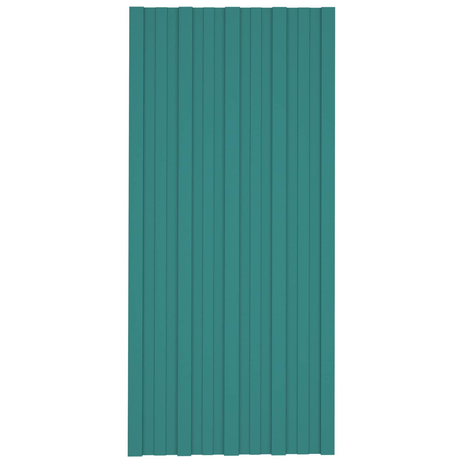 Pannello per tetto 36 pcs Verde 100 x 45 cm Acciaio zincato | homemem39