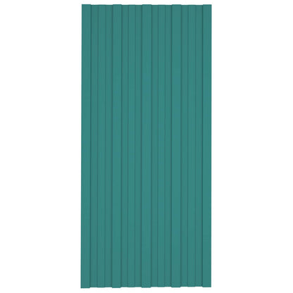 Pannello per tetto 36 pcs Verde 100 x 45 cm Acciaio zincato | homemem39