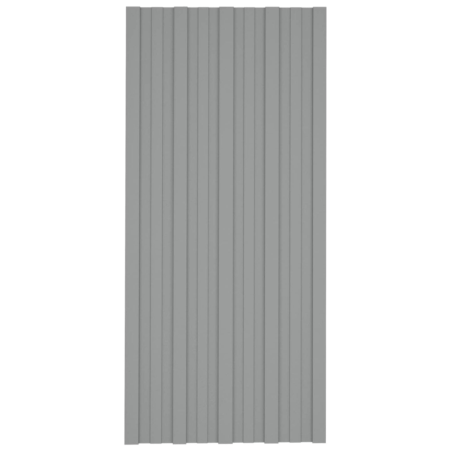 Pannello per tetto 12 pcs Grigio 100 x 45 cm Acciaio zincato | homemem39