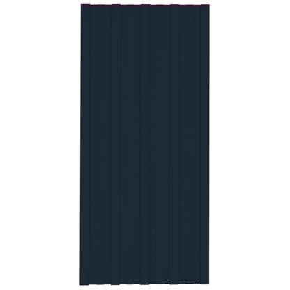 Pannelli da Tetto 36 pz in Acciaio Zincato Antracite 100x45 cm - homemem39