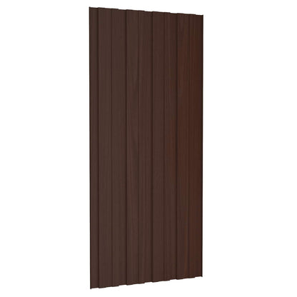 Pannello per tetto 36 pcs Marrone 100 x 45 cm Acciaio zincato | homemem39
