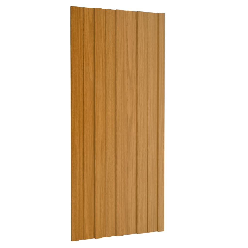 Pannelli da Tetto 12 pz in Acciaio Zincato Naturale 100x45 cm - homemem39