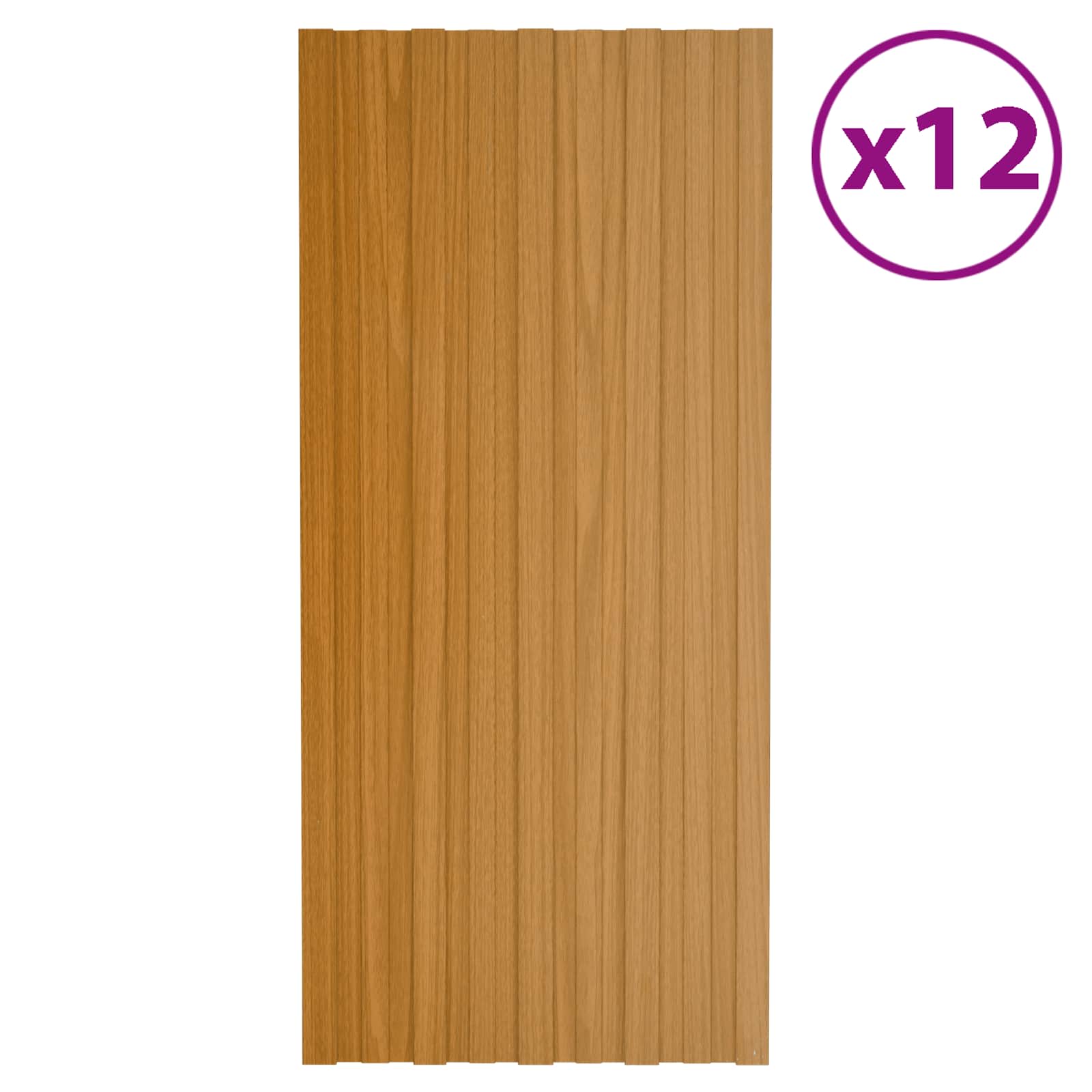 Pannello per tetto 12 pcs Naturale 100 x 45 cm Acciaio zincato | homemem39