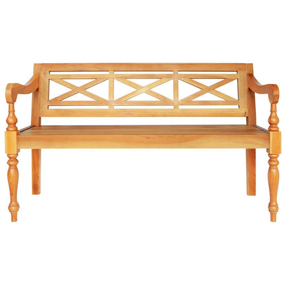 Panca Batavia 123 cm in Legno Massello di Mogano Marrone Chiaro | homemem39