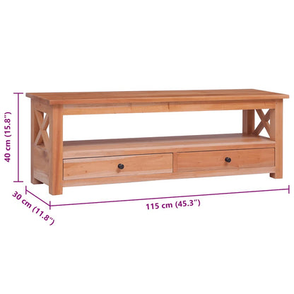 Mobile Porta TV 115x30x40 cm in Legno Massello di Mogano - homemem39